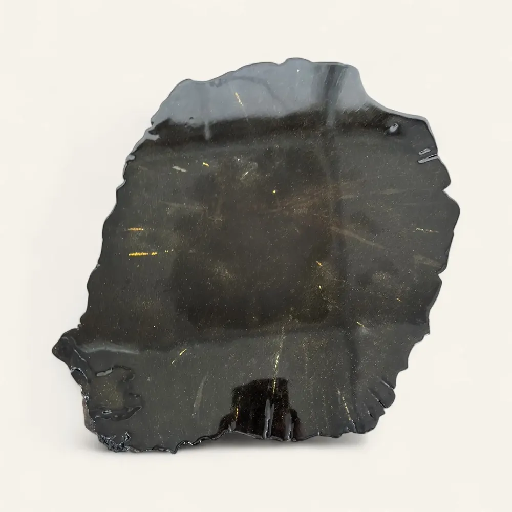 Tables basses - Table basse en chêne noir ancien – 52x55x49 cm – Aurum Grain - GLASS4CANDLES