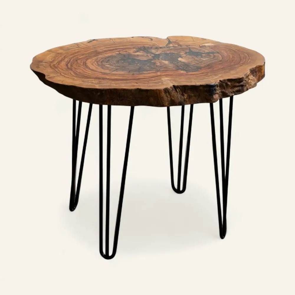 Tables basses - Table basse en noyer – 55x72x47 cm - GLASS4CANDLES