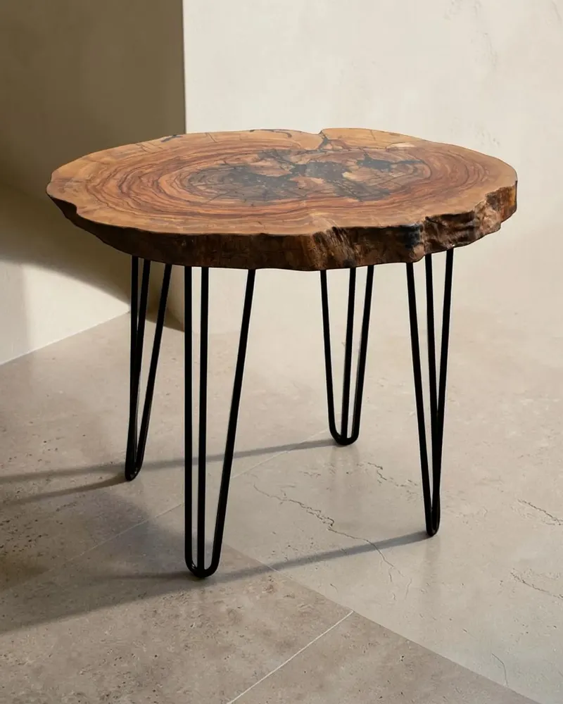 Tables basses - Table basse en noyer – 55x72x47 cm - GLASS4CANDLES
