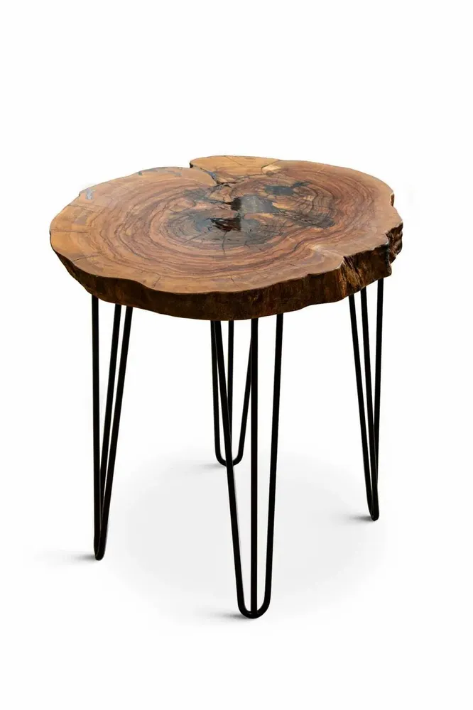 Tables basses - Table basse en noyer – 55x72x47 cm - GLASS4CANDLES
