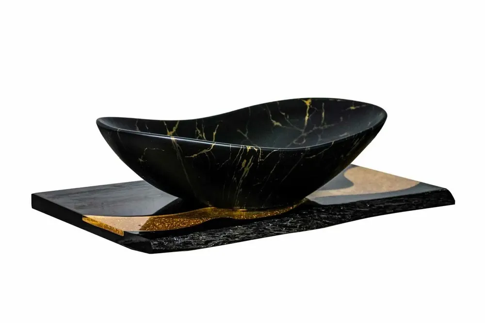 Bathroom storage - Bog Oak Bathroom Cabinet – Rectangle, 84x74.5x40 cm - GLASS4CANDLES