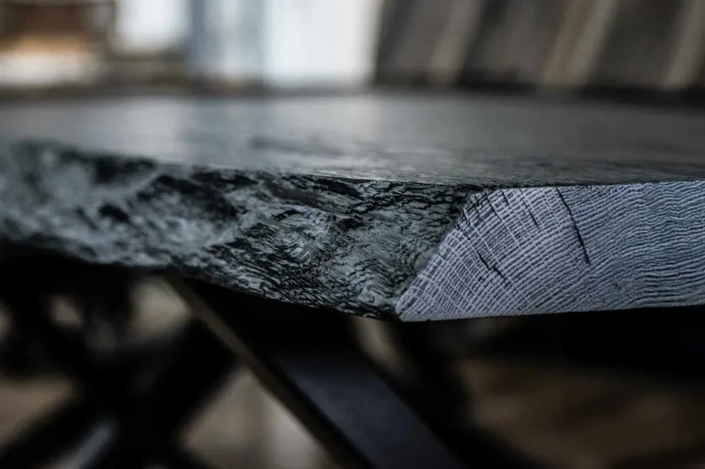 Dining Tables - Bog Oak Dining Table – Rectangle, 77x225x84 cm - GLASS4CANDLES