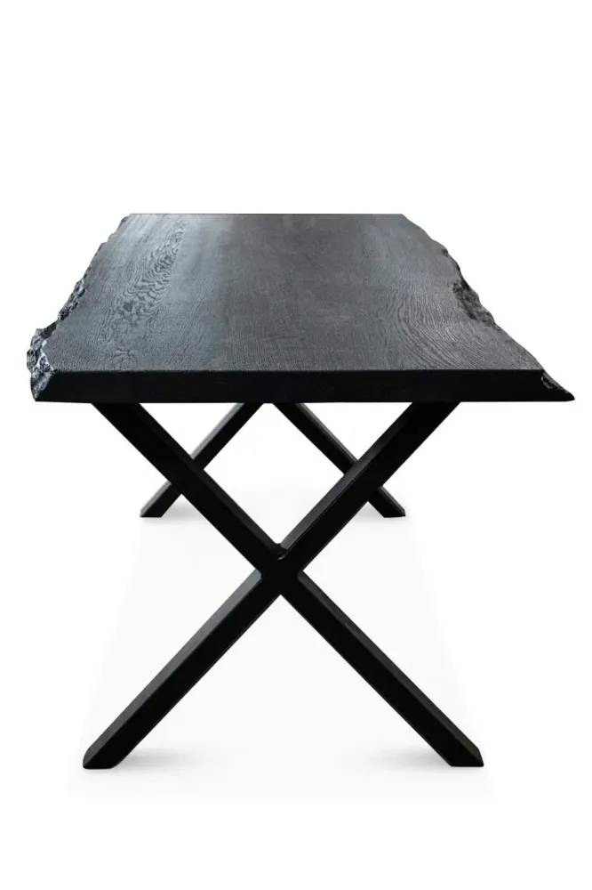 Dining Tables - Bog Oak Dining Table – Rectangle, 77x225x84 cm - GLASS4CANDLES