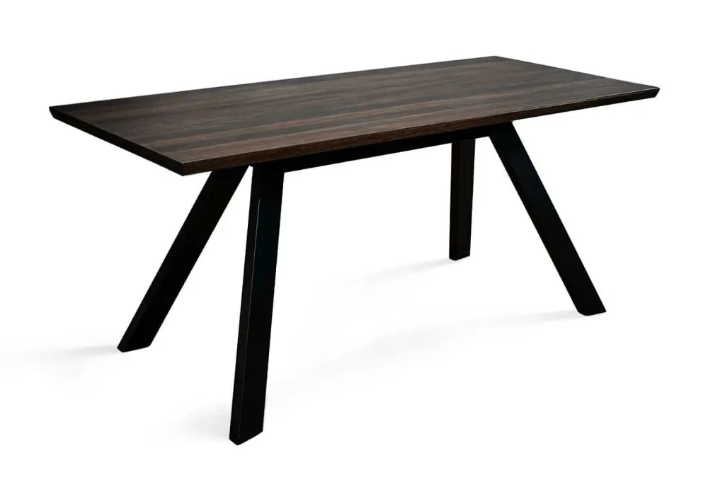 Tables Salle à Manger - Table à manger en chêne noir ancien – rectangle, 78x177x76 cm - GLASS4CANDLES