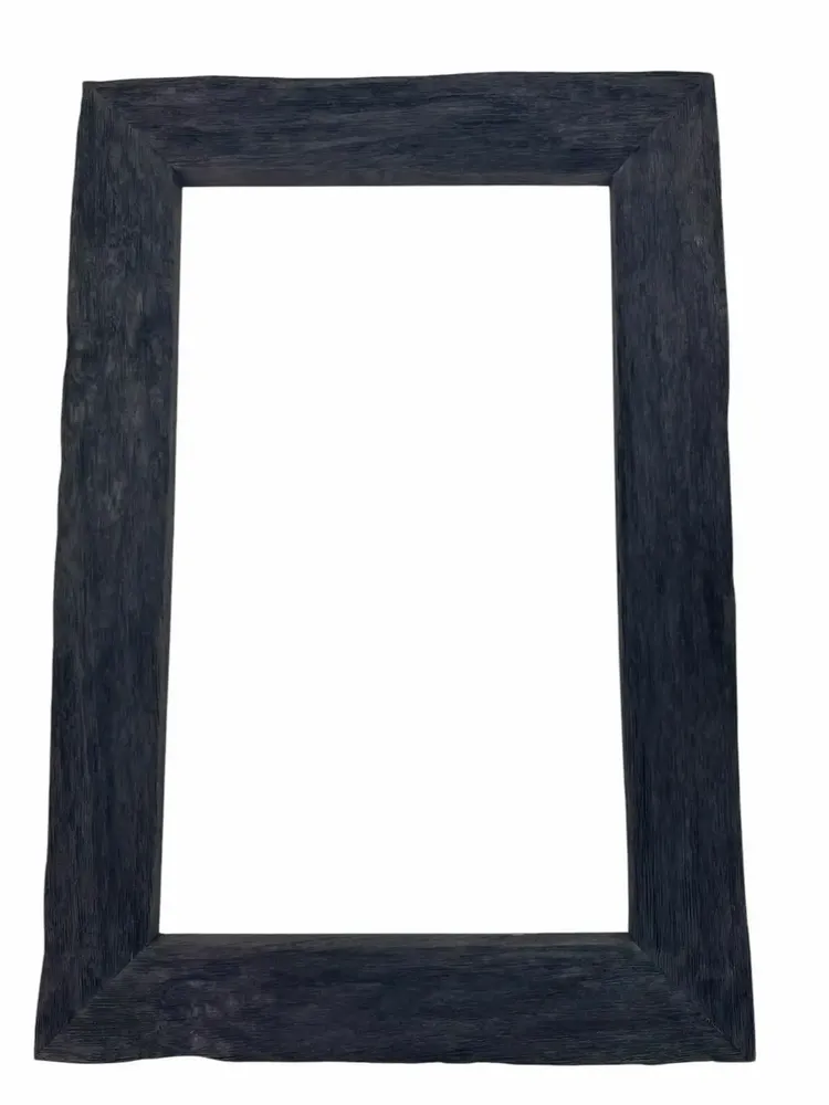 Miroirs - Miroir en chêne noir ancien – rectangle, 80x60x5 cm - GLASS4CANDLES