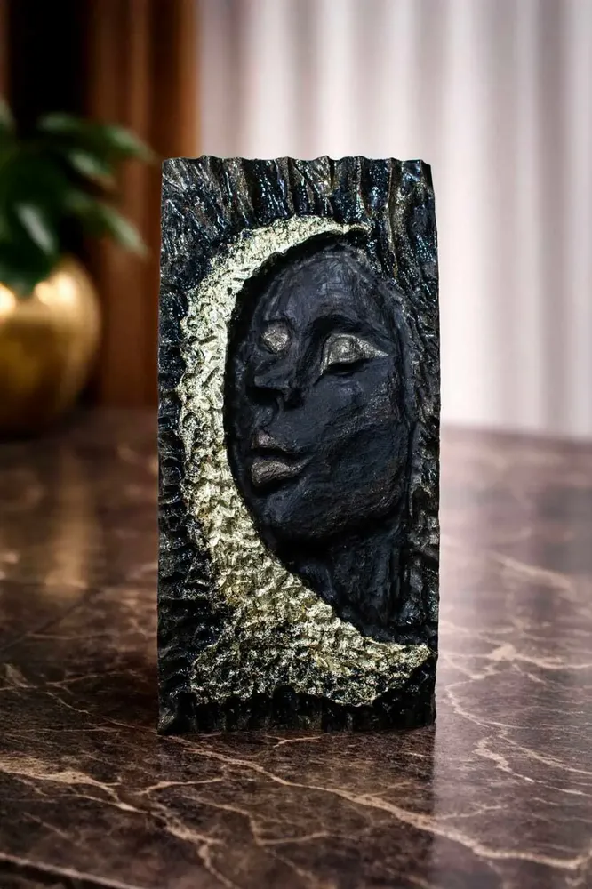 Pièces uniques - Sculpture en chêne noir ancien – rectangle, 250x120x50 mm - GLASS4CANDLES