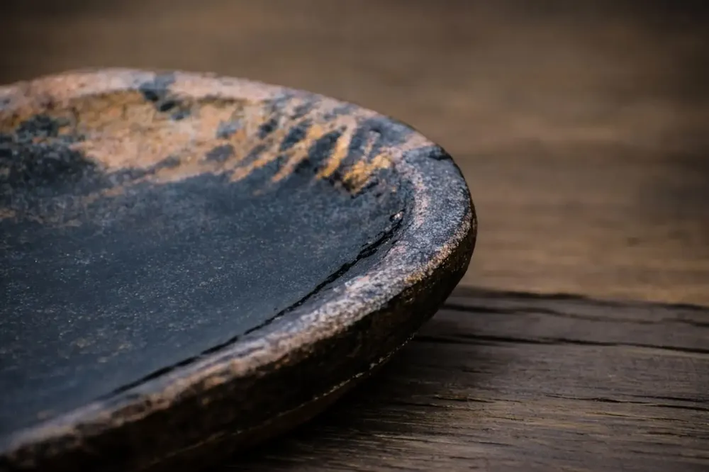 Trays - Bog Oak & Resin Serving Tray – Oval, 50x300x200 mm - GLASS4CANDLES