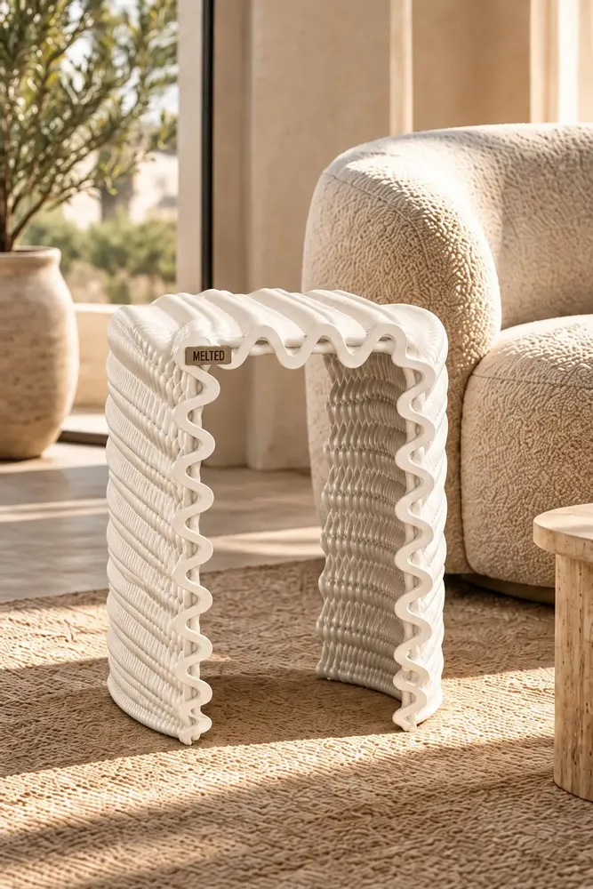 Stools - TRAME — Customisable Sculptural Stool - MELTED