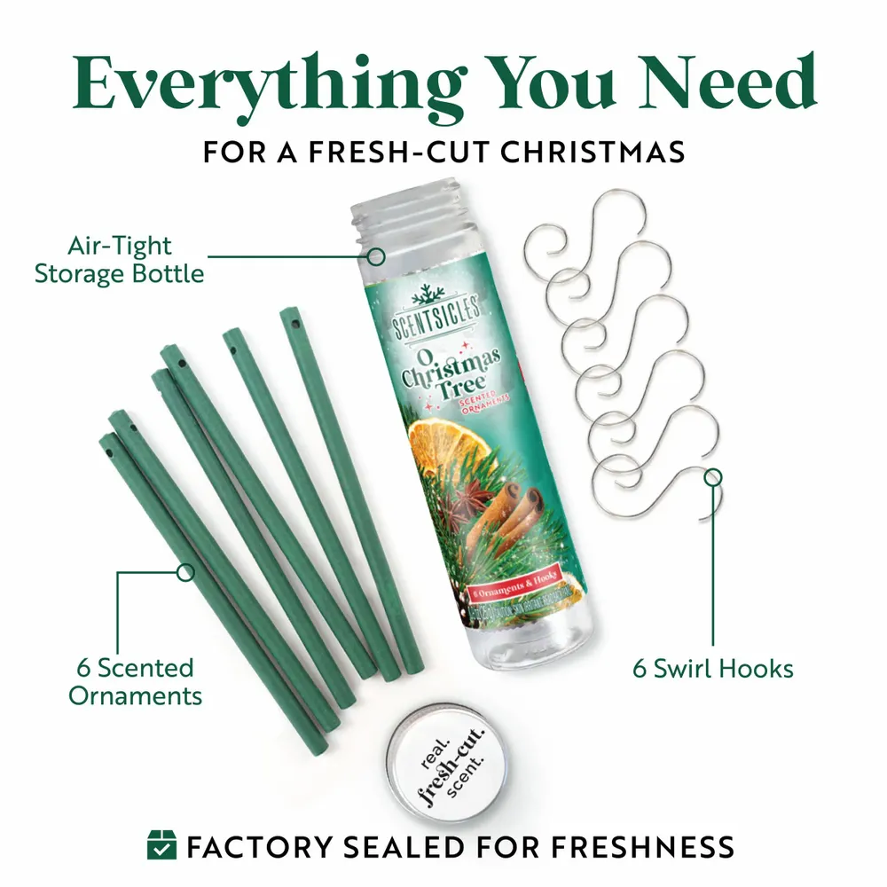 Home fragrances - SCENTSICLES - O Christmas Tree Scented Ornaments Sticks - VAN DER GUCHT, SINCE 1870