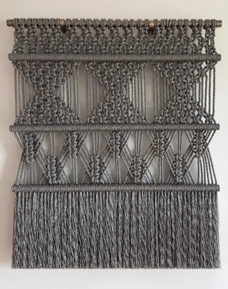 Tapestries - Tenture Murale Macramé Fondation Argent - NŒULUXE
