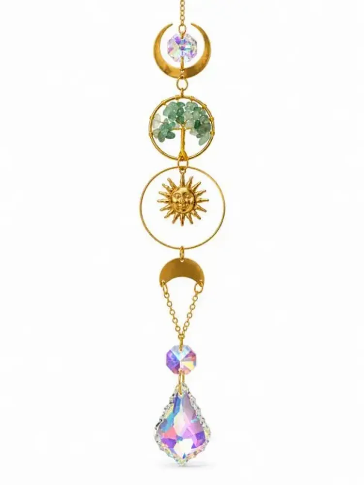 Decorative objects - Suncatcher Tree of Life in Green Aventurine - ARABESK