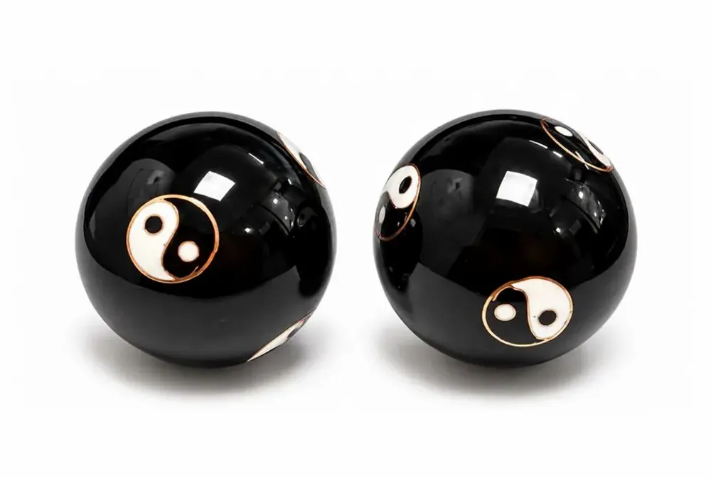 Decorative objects - Chinese Massage Balls Yin Yang Blacks 4,2 cm - ARABESK