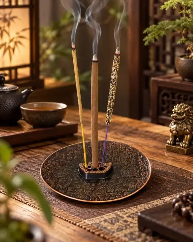 Scents - 9-hole Chinese Ingot Incense Holder 10 cm - ARABESK