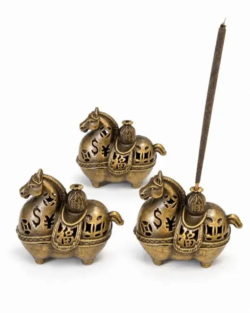 Senteurs - Porte-encens cheval 5,3 cm – Lot de 3 - ARABESK