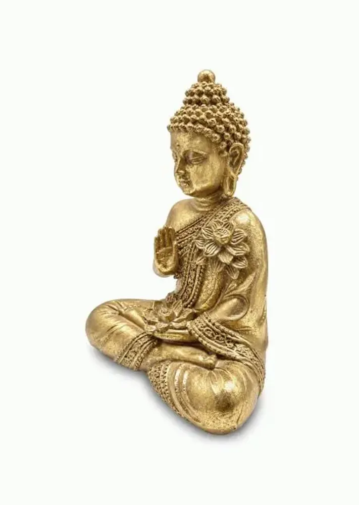 Objets de décoration - Statue Bouddha Abhaya Doré en Résine 14 cm - ARABESK