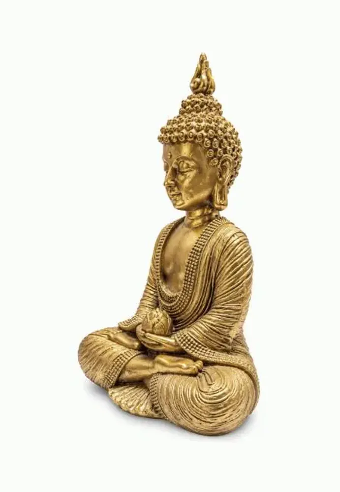 Objets de décoration - Statue Bouddha Méditation Doré en Résine 15 cm - ARABESK