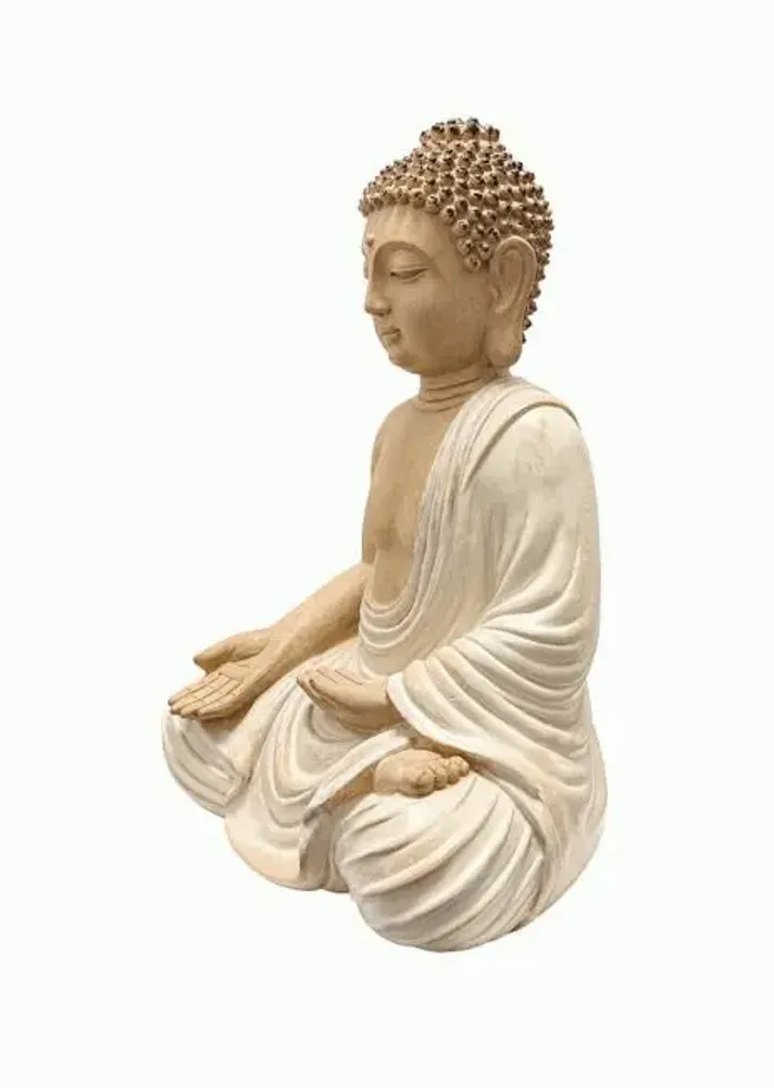 Decorative objects - Buddha Statue Varada Beige in Resin 29 cm - ARABESK
