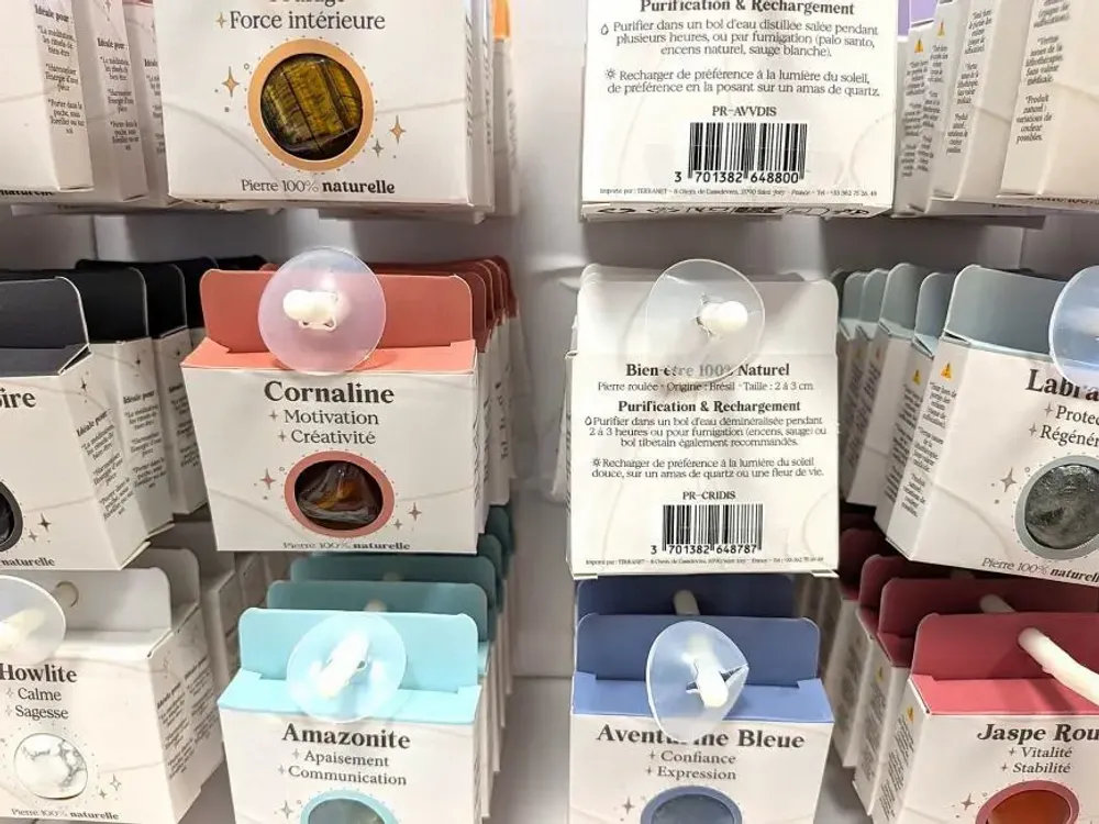Cosmétiques - Présentoir de Pierres Roulées Naturelles – 72 Pierres - ARABESK