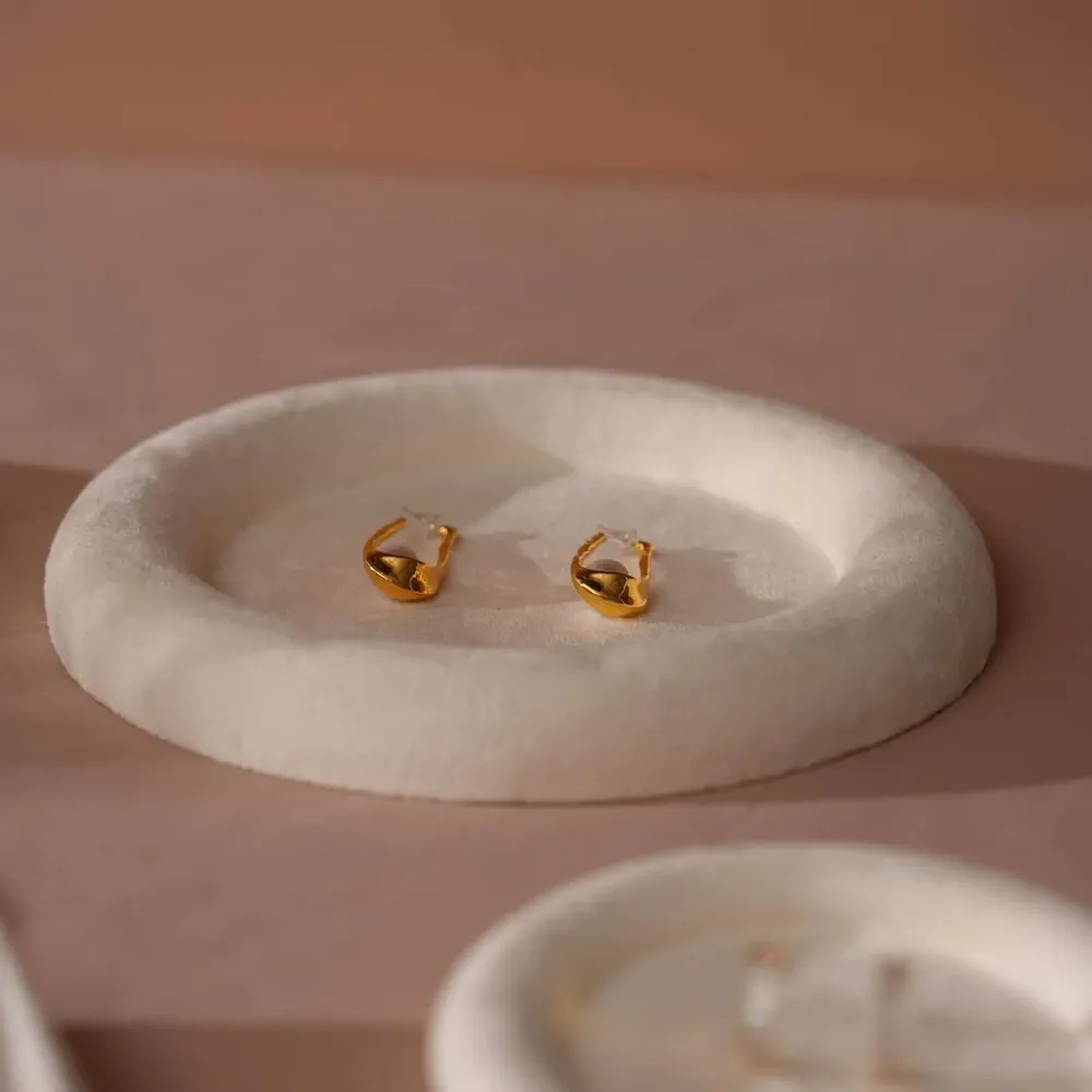 Plateaux - Ensemble de plateaux à bijoux en suédine végane et plâtre - WHISPERING WOODS