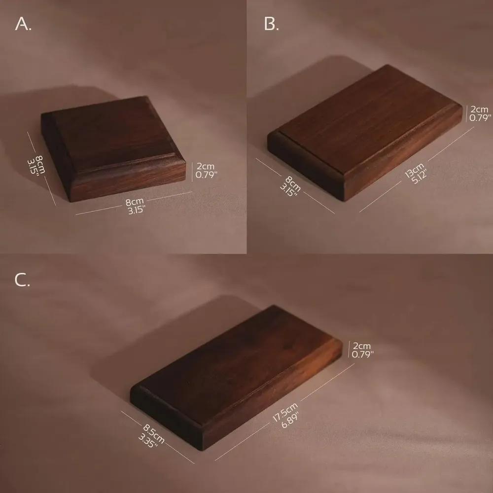 Plateaux - Pièce à l'unité, taille au choix – Coupelles en noyer noir - WHISPERING WOODS