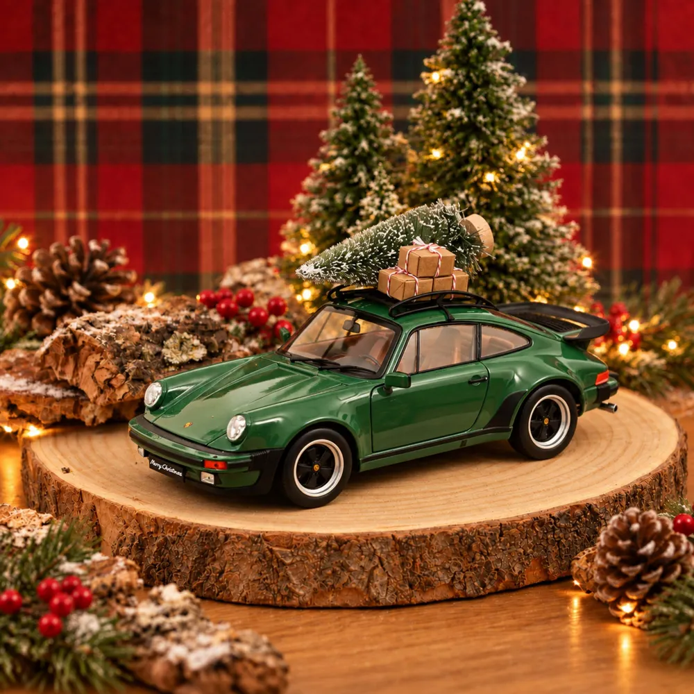 Other Christmas decorations - Porsche 911 Turbo 3.3 1980 Christmas Green 1:18 - NOREV