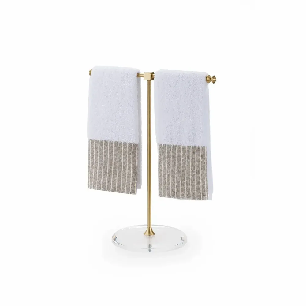 Porte-serviettes - Support en T Taqia pour serviettes et bijoux, laiton - MEMONZA