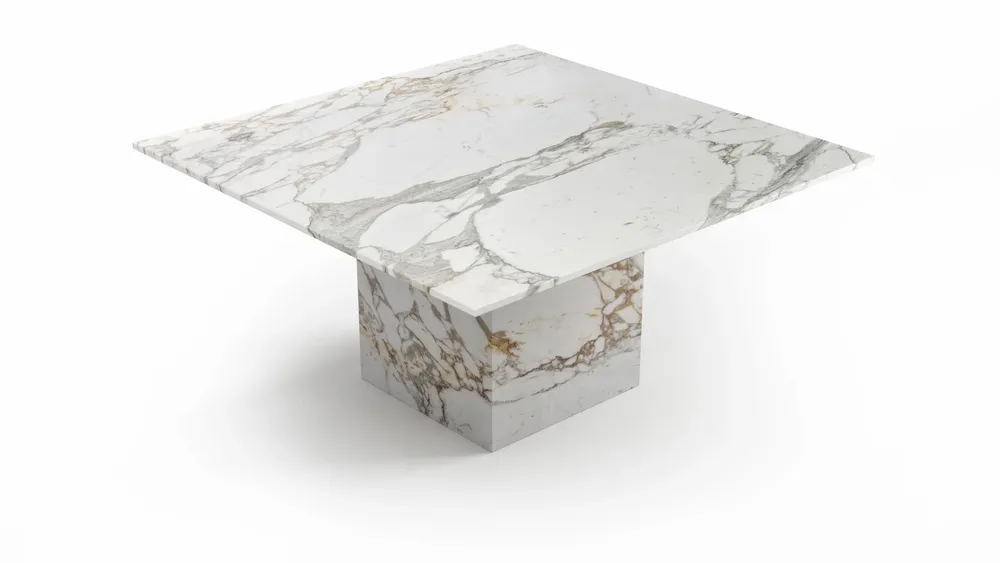 Tables pour hôtels - Table à manger - 150X150X75cm - Carrera - Marbre Calacatta Oro - STONE VALLEY