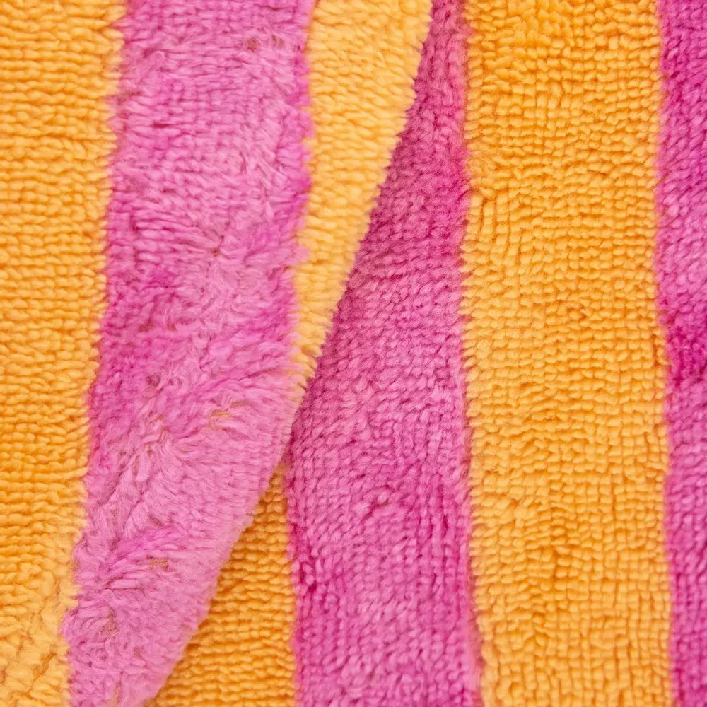 Serviettes de bain - Pareo de bain eponge bambou rayee melon / bonbon - POULE HOUSE