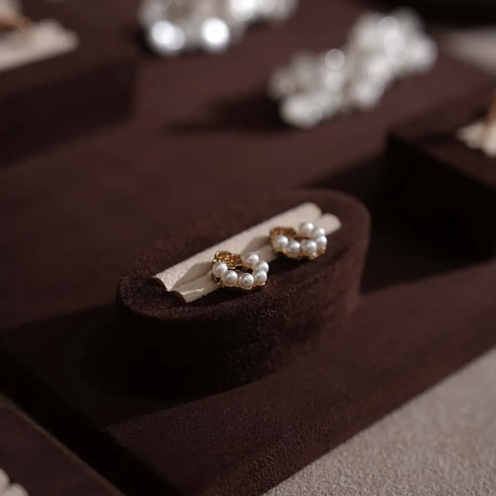 Jewelry - Ensemble Jewelry Display Set in Dark Mocha Vegan Suede - WHISPERING WOODS