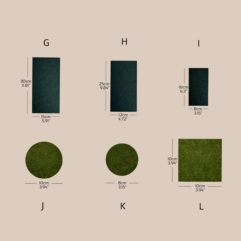 Jewelry - Two-Tone Green Felt Jewelry Display Set - WHISPERING WOODS