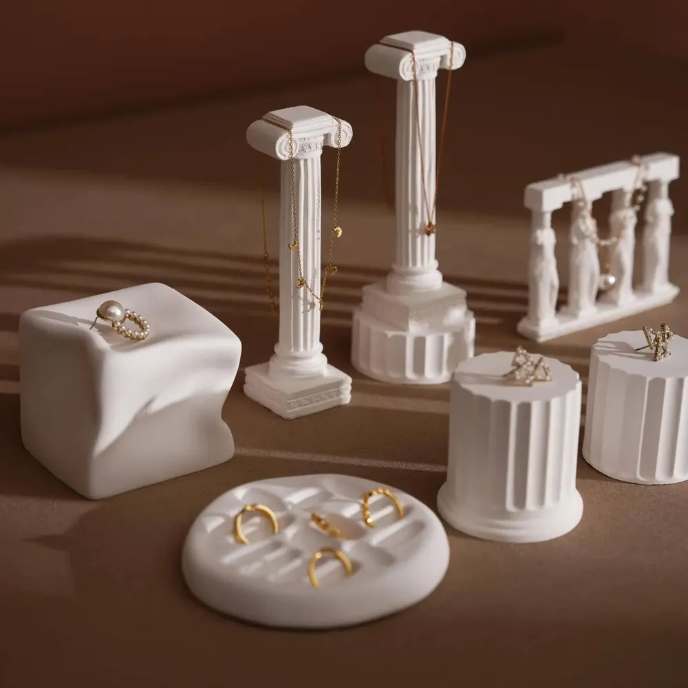 Jewelry - Roman Column Gypsum Jewelry Display Set - WHISPERING WOODS