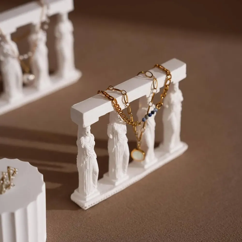 Jewelry - Roman Column Gypsum Jewelry Display Set - WHISPERING WOODS