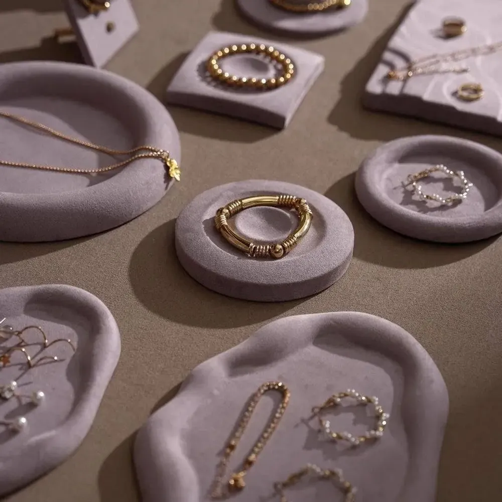 Jewelry - Lavender Vegan Suede Organic Jewelry Display Set - WHISPERING WOODS