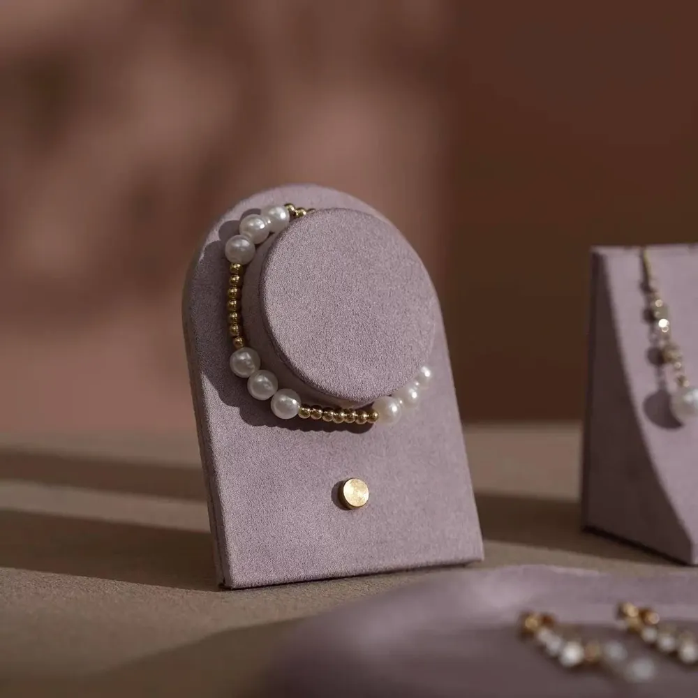 Jewelry - Lavender Vegan Suede Organic Jewelry Display Set - WHISPERING WOODS