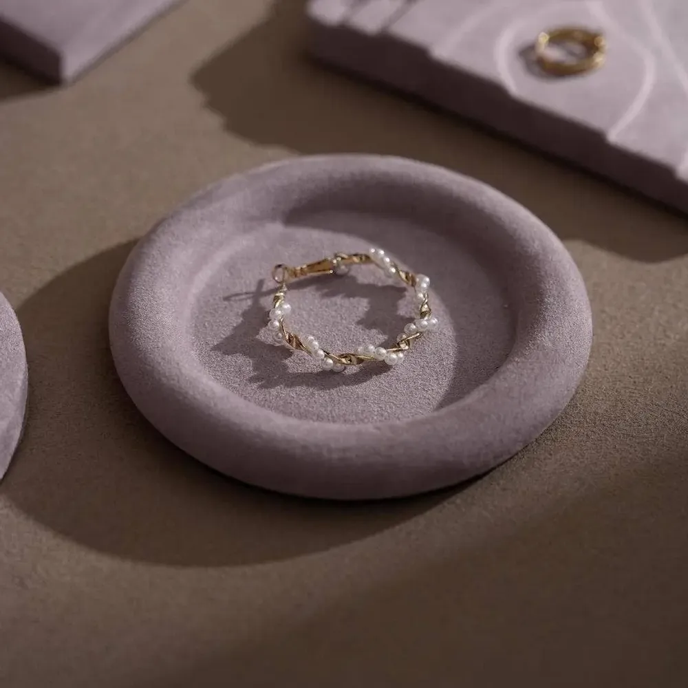 Jewelry - Lavender Vegan Suede Organic Jewelry Display Set - WHISPERING WOODS