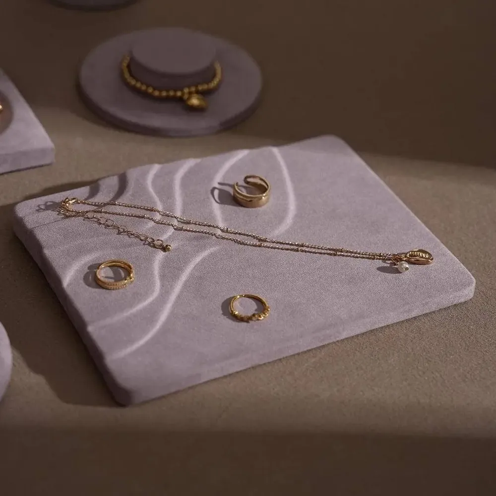 Jewelry - Lavender Vegan Suede Organic Jewelry Display Set - WHISPERING WOODS