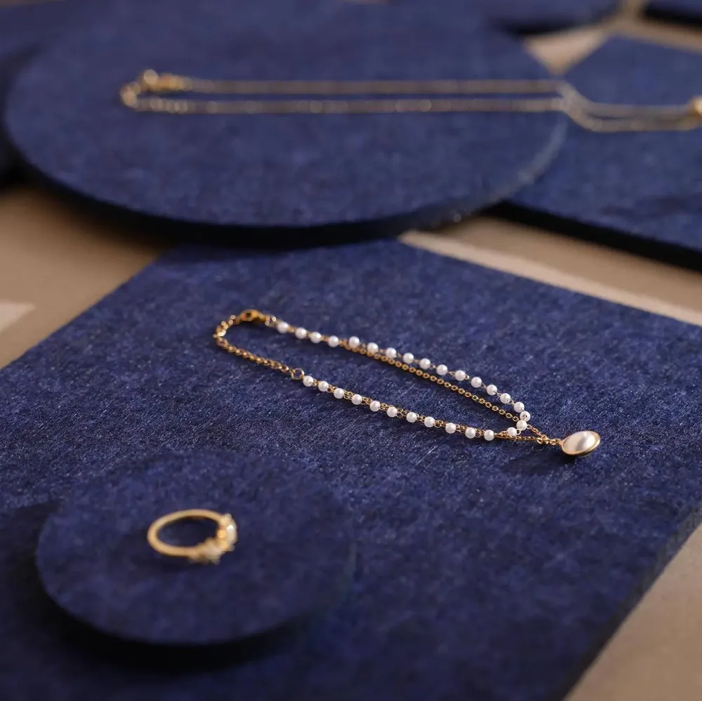 Jewelry - Midnight Blue Felt Jewelry Display Set - WHISPERING WOODS