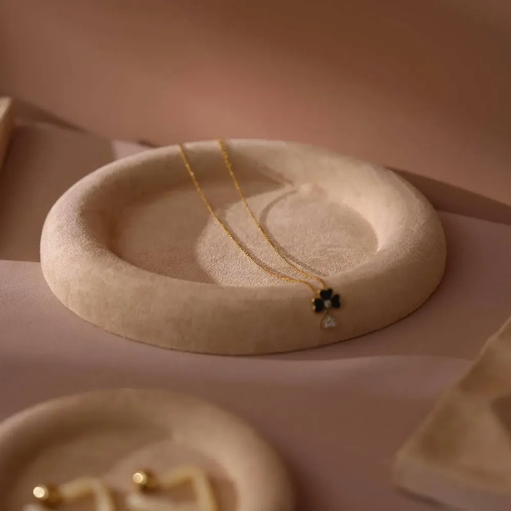 Jewelry - Beige Vegan Suede Jewelry Trays - WHISPERING WOODS
