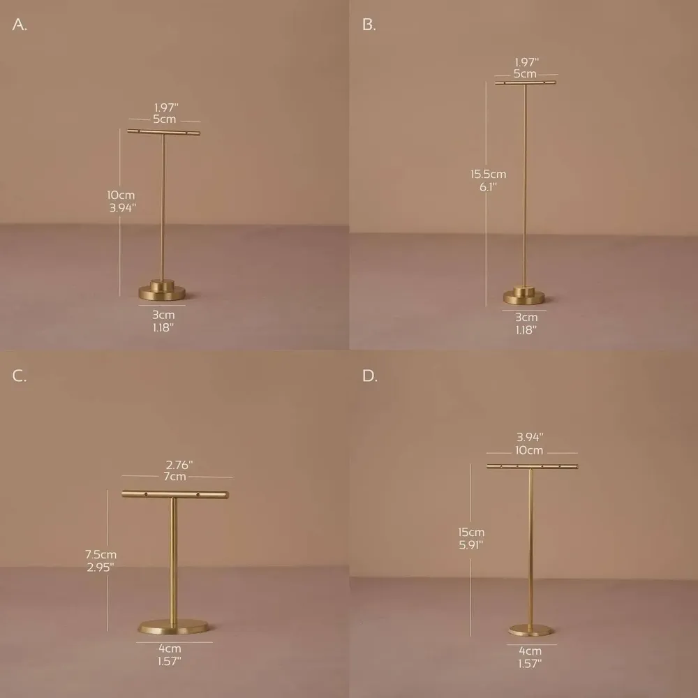 Jewelry - Minimalist Brass T-Bar Earring Stand - WHISPERING WOODS
