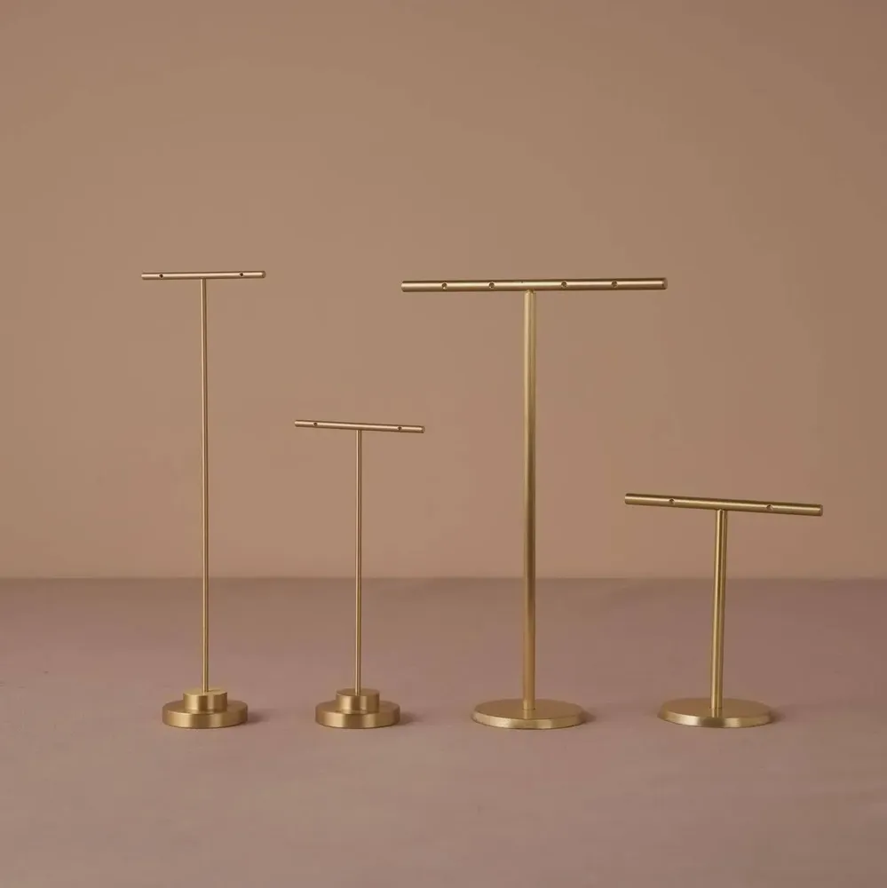 Jewelry - Minimalist Brass T-Bar Earring Stand - WHISPERING WOODS