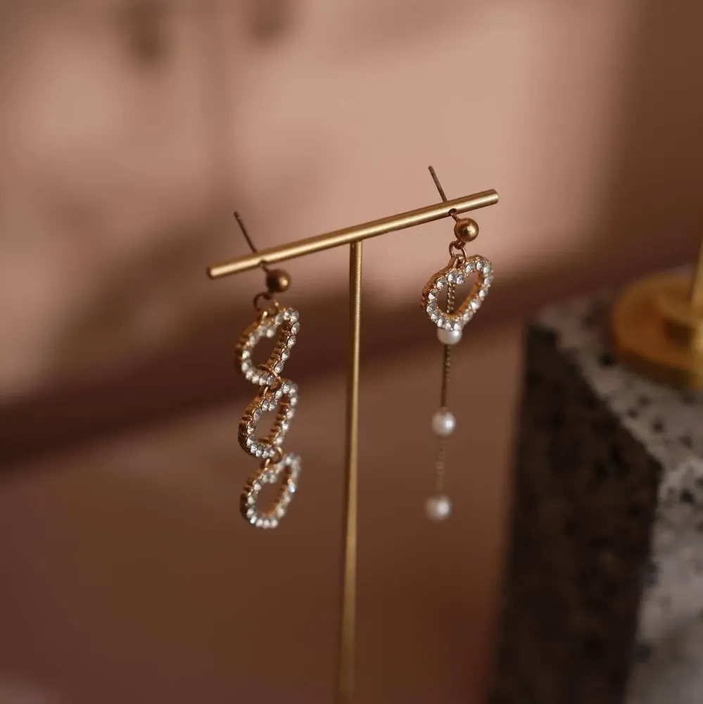 Jewelry - Natural Lava Stone and Brass Jewelry Display Set - WHISPERING WOODS