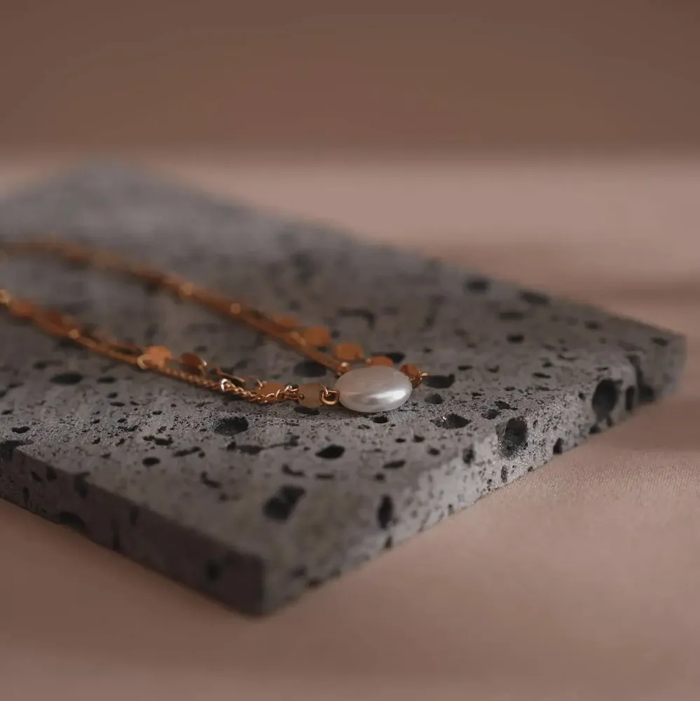 Jewelry - Natural Lava Stone and Brass Jewelry Display Set - WHISPERING WOODS