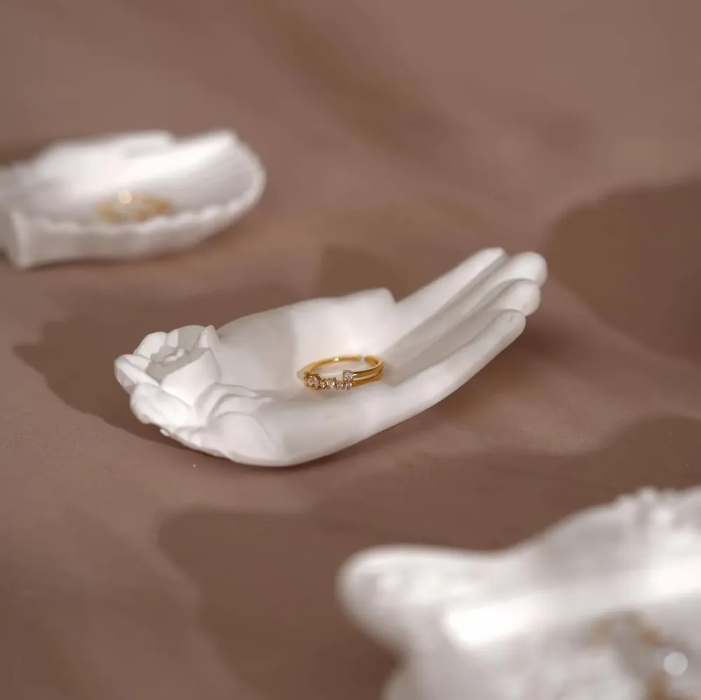 Jewelry - Neoclassical Gypsum Jewelry Dish Set - WHISPERING WOODS