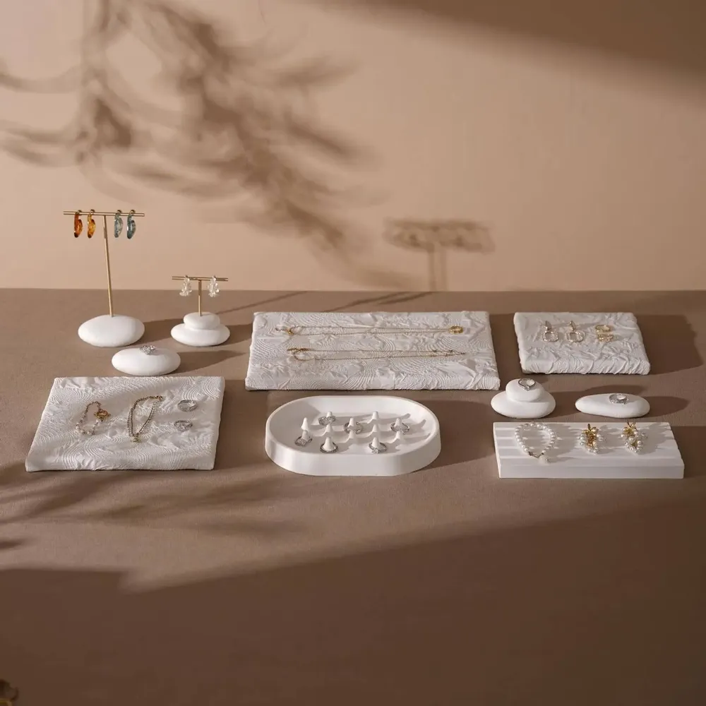 Jewelry - White Gypsum Jewelry Display Set - WHISPERING WOODS
