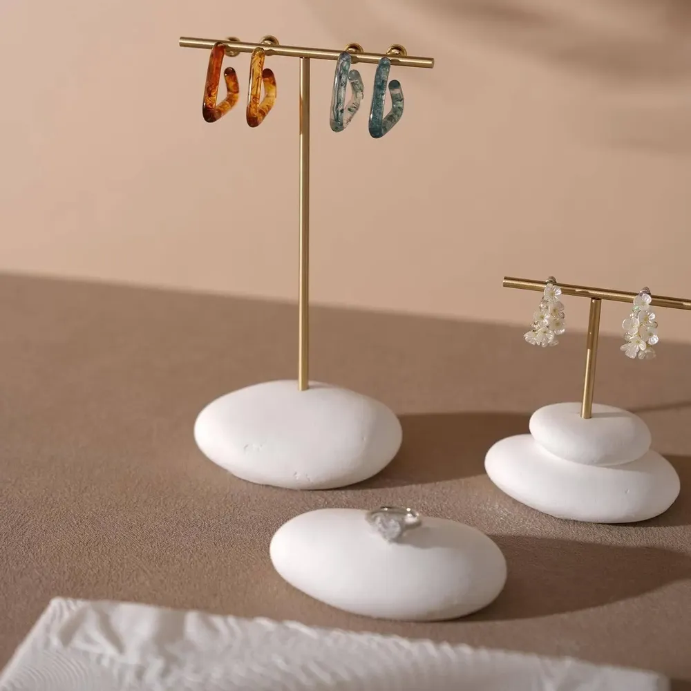 Jewelry - White Gypsum Jewelry Display Set - WHISPERING WOODS