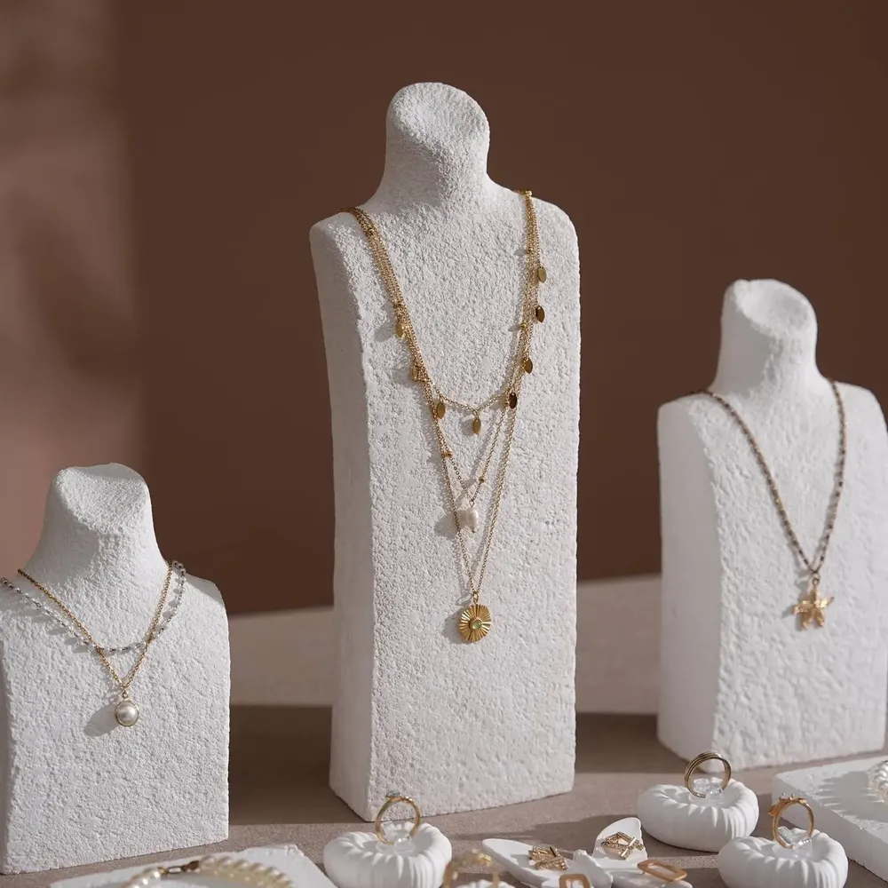 Jewelry - Ultra White Gypsum Jewelry Display Set - WHISPERING WOODS