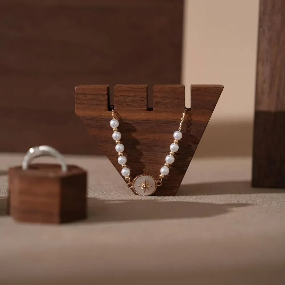 Jewelry - Solid Walnut and Walnut Veneer Jewelry Display Set - WHISPERING WOODS