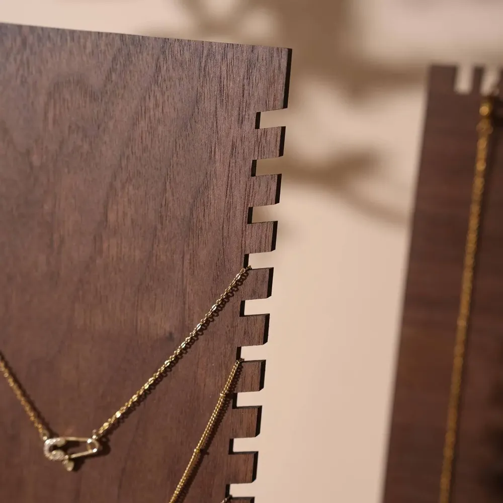 Jewelry - Solid Walnut and Walnut Veneer Jewelry Display Set - WHISPERING WOODS
