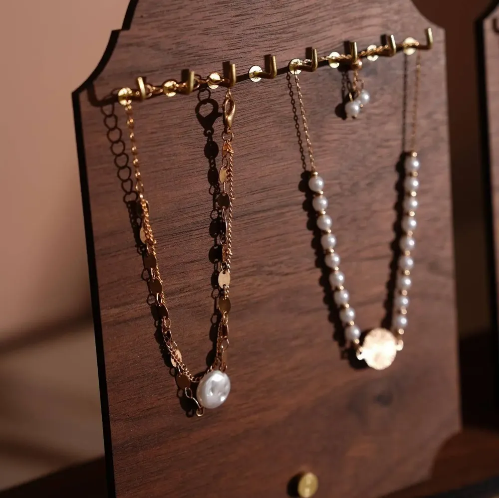 Jewelry - Walnut Veneer Earring and Bracelet Display Set - WHISPERING WOODS