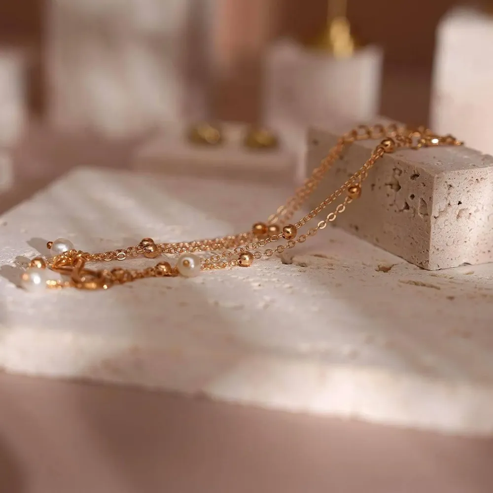 Jewelry - Yellow Travertine Jewelry Display Set with Brass T-Bar Stands - WHISPERING WOODS